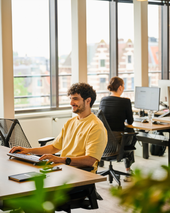 Berker at his desk
